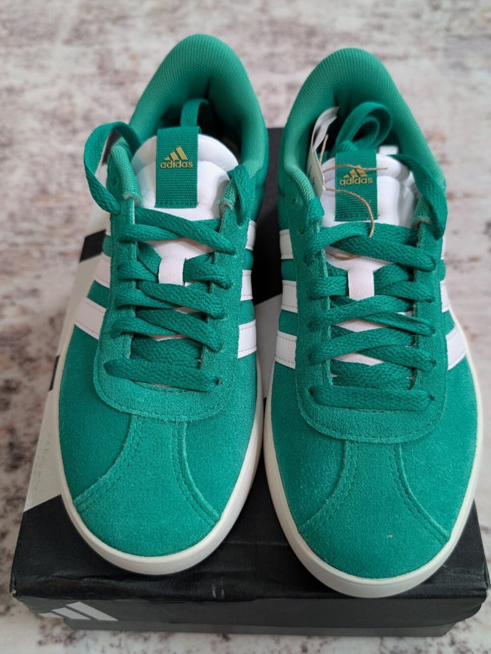 NEW w/tags Adidas VL Court 3.0 Women's Size 5 Green White Suede Sneakers JP5324